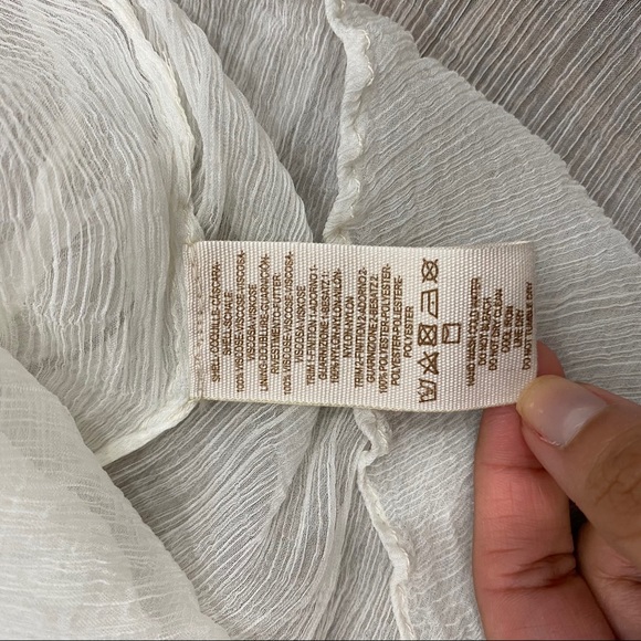 Free People Beaded Lace Shift Dress Cream Regal Princess Core Sz S Bridgerton - Picture 16 of 16